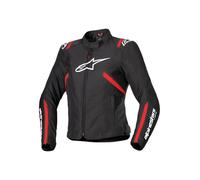 Alpinestars Stella T-SPS V2 Chaqueta textil de motocicleta impermeable para damas, negro-rojo, tamaño L para Mujer
