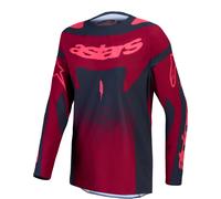 Alpinestars Stella Techstar Swan Camiseta femenina de motocross, Rojo/negro/gris, Talla L