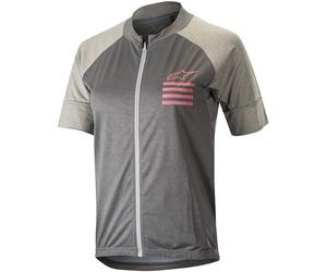 Alpinestars Stella Trail Full Zip SS Ladies Bicycle Jersey, gris, tamaño L para Mujer
