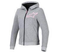 Sudadera de Moto Mujer Alpinestars Stella Chrome V2 Sport Gris/Rosa FlúorXL Gris,Rosa Flúor