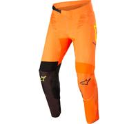 Alpinestars Supertech Blaze Patch Pantalones de motocross, negro-naranja, tamaño 30 para Hombres