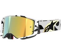 Alpinestars Supertech Corp Absolute Vision Gold Gafas de motocross, Blanco/dorado, Talla única