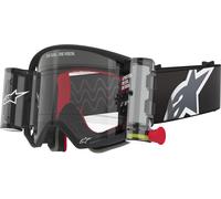 Alpinestars Supertech Corp Stripe Roll-Off Gafas de motocross, negro/gris, Talla única