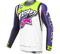 ALPINESTARS Camisetas Limited Edition Supertech SX Dirt Studios® White / Purple / Yellow Fluor S