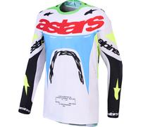 Alpinestars Supertech Dyna Maillot de motocross, morado/negro/verde, Talla L