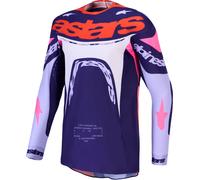Alpinestars Supertech Dyna Maillot de motocross, morado/rosa, Talla S