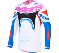 Alpinestars Supertech Dyna Motocross Jersey, púrpura/negro/verde, S