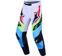 Alpinestars Supertech Dyna Pantalones de motocross, morado/negro/verde, Talla 30