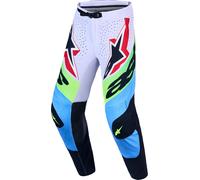 Alpinestars Supertech Dyna Pantalones de motocross, morado/negro/verde, Talla 40