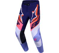 Alpinestars Supertech Dyna Pantalones de motocross, morado/rosa, Talla 30