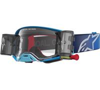 Alpinestars Supertech Firma Roll-Off Gafas de motocross, Azul/Plata, Talla única