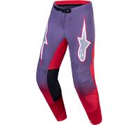 Alpinestars Supertech Hiten AFD Pantalones de motocross, gris/rojo, Talla 36