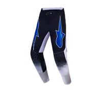 Alpinestars Supertech Hiten AFD Pantalones de motocross, Negro/Azul/Morado, Talla 32
