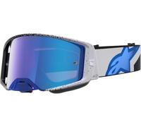 Alpinestars Supertech Hiten Mirror Occhiali da motocross, nero/blu/bianco, unica taglia