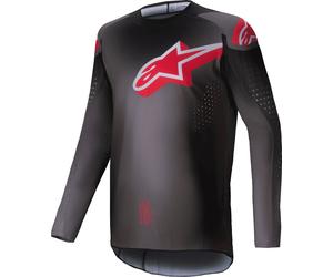Alpinestars Supertech Lipan Maillot de motocross, gris/rojo, Talla XL