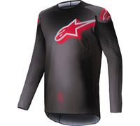 Alpinestars Supertech Lipan Maillot de motocross, gris-rojo, tamaño L para Hombres