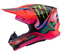 Alpinestars Supertech S-M10 Deegan Monster, casco de motocross S male Lila/Naranja/Negro