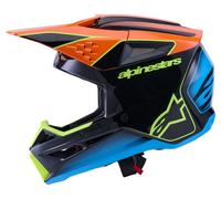 alpinestars Supertech M3 Fray Casco De Cross Negro/Naranja/Amarillo S unisex