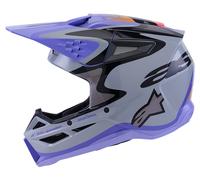 alpinestars Supertech M3 Jettson Casco De Cross Gris/Morado S unisex