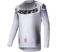 Alpinestars Supertech Maker Maillot de motocross, negro-plata, tamaño L para Hombres