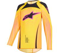 Alpinestars Supertech Nomur Maillot de motocross juvenil, amarillo-naranja, tamaño S