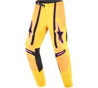 Alpinestars Supertech Nomur Pantalones de motocross para niños, naranja/amarillo, Talla 22