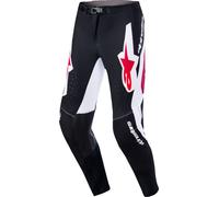 Alpinestars Supertech Pro Vista Pantalones de motocross, negro-rojo, tamaño 32 para Hombres