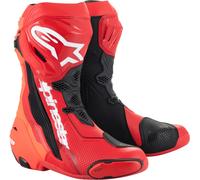 Alpinestars Supertech R, botas 43 EU male Rojo Claro/Rojo Neón/Negro