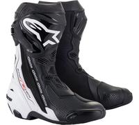 Alpinestars Supertech R Botas de motocicleta, negro-blanco, tamaño 39 para Hombres
