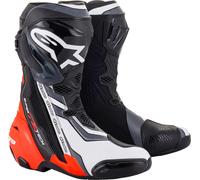 Alpinestars Supertech R Botas de motocicleta, negro-gris-rojo, tamaño 46 para Hombres