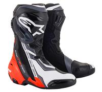 Alpinestars Supertech R Motocicleta SPORTS Rastro Raza Botas Negro Blanco Rojo
