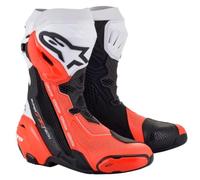 Alpinestars Supertech R Vented, botas perforadas 44 EU male Negro/Blanco/Rojo Neón