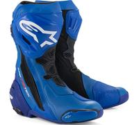 Alpinestars Supertech R Vented Botas de motocicleta, negro-azul, tamaño 42 para Hombres