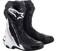 Alpinestars Supertech R Vented Botas de motocicleta, negro-blanco, tamaño 48 para Hombres