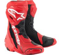 Alpinestars Supertech R Vented, botas perforadas 45 EU male Rojo Claro/Rojo Neón/Negro