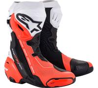 Alpinestars Supertech R Vented, botas perforadas 47 EU male Negro/Blanco/Rojo Neón