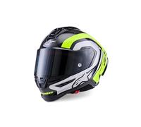 Alpinestars Supertech R10 Arius Casco, negro-blanco-amarillo, tamaño L para Hombres