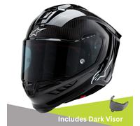 Alpinestars Supertech R10 sólido mate y brillante negro carbono grande - Mira...