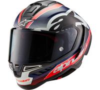 Alpinestars Supertech R10 Team Carbon Casco, negro-rojo-azul, tamaño XL