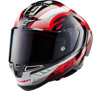 alpinestars Supertech R10 Team Casco Integral Rojo/Blanco/Carbono M unisex