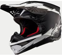 Alpinestars Supertech S-M10 Ampress 2024 Casco de motocross, negro mate/blanco, Talla XL (61/62)