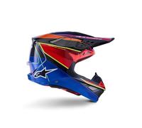 Alpinestars Supertech S-M10 Era 2025 Casco da Motocross, BLU/Rosso, L (59/60)