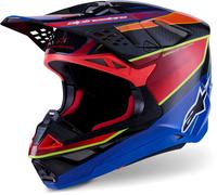 Alpinestars Supertech S-M10 Era 2025 Casco de motocross, rojo-azul, tamaño M para Hombres