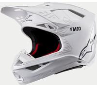 Alpinestars Supertech S-M10 Solid 2024 Casco de motocross, Blanco, Talla XL (61/62)