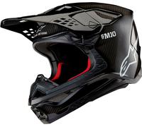 Alpinestars Supertech S-M10 Solid 2024 Casco de motocross, negro, tamaño M para Hombres
