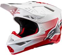 Alpinestars Supertech S-M10 Unite 2024 Casco de motocross, blanco/rojo, Talla L (59/60)