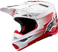 Alpinestars Supertech S-M10 Unite 2024 Casco de motocross, blanco-rojo, tamaño XL para Hombres