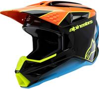 Alpinestars Supertech S-M3 Fray, casco motocross juvenil M male Negro/Naranja/Amarillo Neón