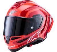 Alpinestars Supertech S-R10 Arius, casco integral XXL female Rojo/Rojo Oscuro/Blanco/Carbono