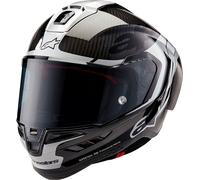 Alpinestars Supertech R10 Element Carbon Casco, negro-plata, tamaño XS para Hombres